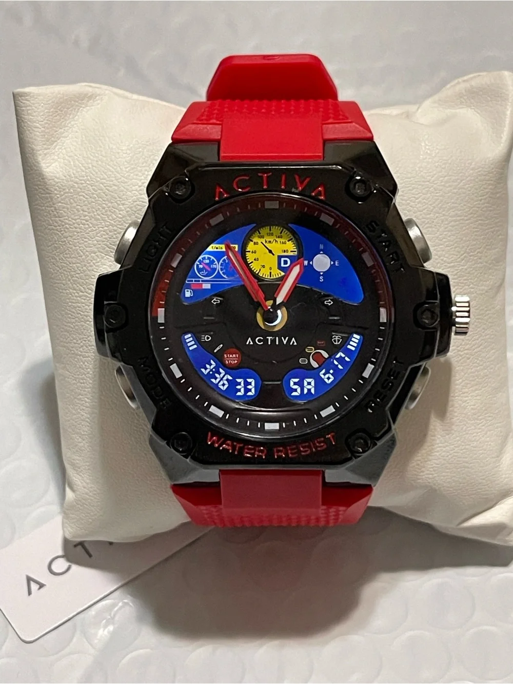 Activa X Invicta Analog & Digital Men's Watch - 55mm, Red & Black